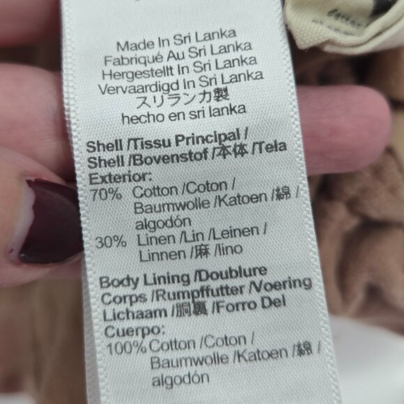 Madewell Beige Faded Earth Larsen Cotton Linen Textured Blazer XXS - Picture 12 of 14